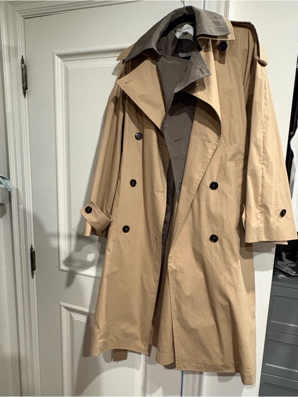 COS Layered Double-Breasted Trench Coat - size xxs